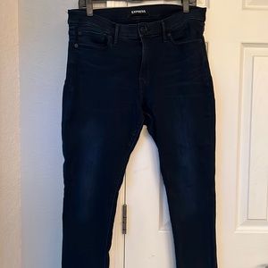 Express super soft jeans very dark wash.